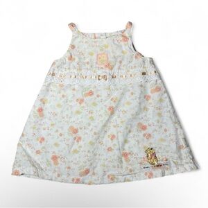 Vintage Disney Sincerely Pooh Baby Girl Spring summer floral dress with Pooh 🤍